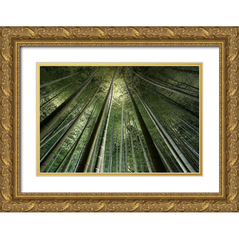 Bamboo Night Gold Ornate Wood Framed Art Print with Double Matting by Marumoto, Takeshi