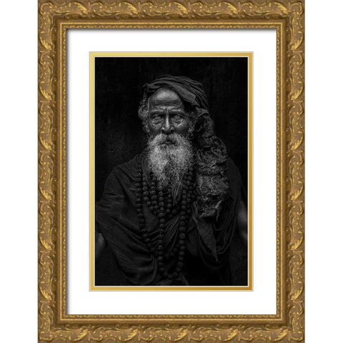 Saddhu Look Gold Ornate Wood Framed Art Print with Double Matting by Almutaghawi, Fadhel