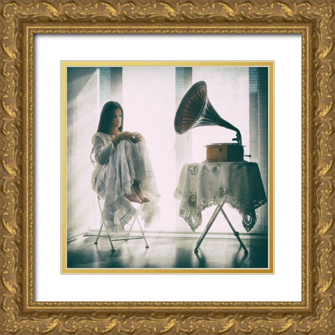 The Silence After The Music Gold Ornate Wood Framed Art Print with Double Matting by Schleicher-Schwarz, Roswitha