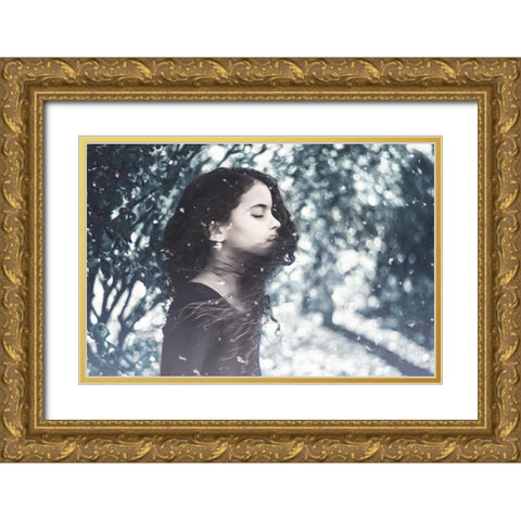 Free Spirit Gold Ornate Wood Framed Art Print with Double Matting by Rozenzvig, Carmit