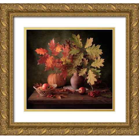 Untitled Gold Ornate Wood Framed Art Print with Double Matting by Skorokhod, Tatyana