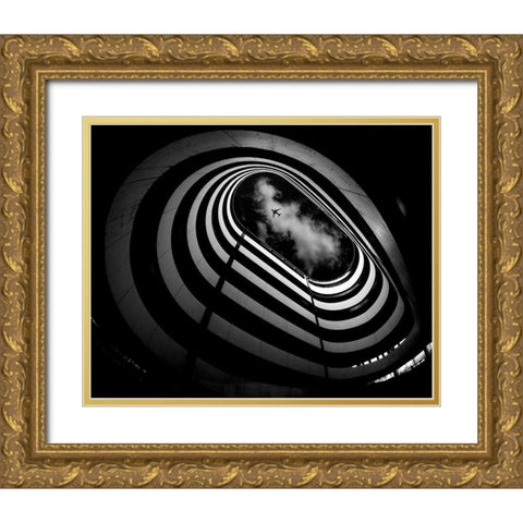 Hole Gold Ornate Wood Framed Art Print with Double Matting by Tajima, Koji