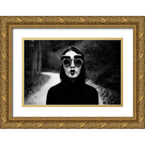 Untitled Gold Ornate Wood Framed Art Print with Double Matting by Jovanovic, Koki