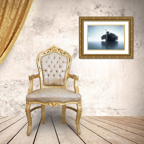 100 Years Later Gold Ornate Wood Framed Art Print with Double Matting by F, Terry