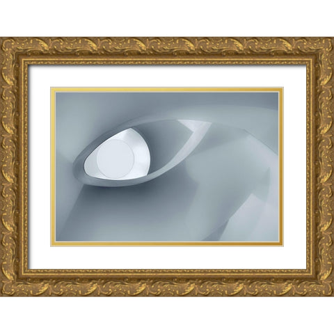 The Eye Of The Staircase Gold Ornate Wood Framed Art Print with Double Matting by Van De, Jeroen