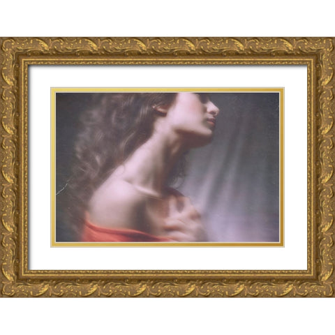 La Pensace Aimantac Gold Ornate Wood Framed Art Print with Double Matting by Renzulli, Antonella