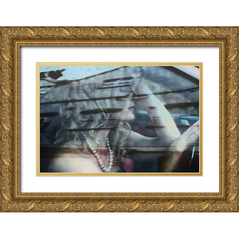 Gloomy Drive Ahead Gold Ornate Wood Framed Art Print with Double Matting by Dixon, Colin