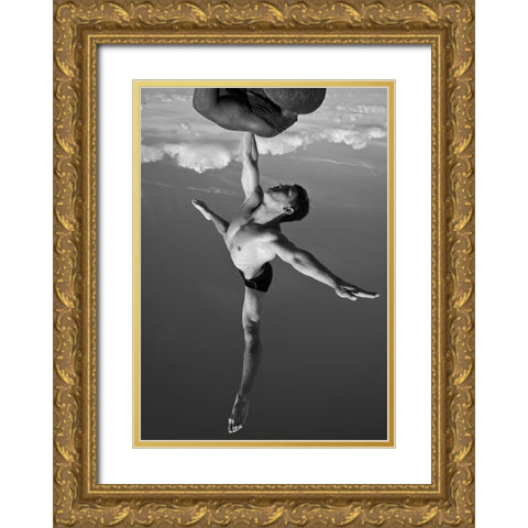 Untitled Gold Ornate Wood Framed Art Print with Double Matting by Ross, Francisco