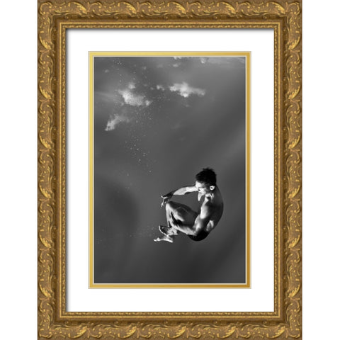 Untitled Gold Ornate Wood Framed Art Print with Double Matting by Ross, Francisco