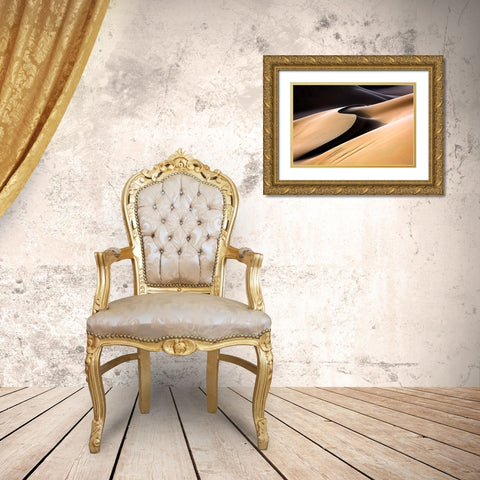 S Gold Ornate Wood Framed Art Print with Double Matting by Momeni, Mohammadreza
