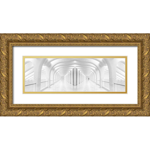 Rib Cage Gold Ornate Wood Framed Art Print with Double Matting by Eliash, Tomer