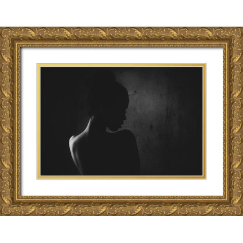 Sensual Connection Gold Ornate Wood Framed Art Print with Double Matting by Putranto, Arief