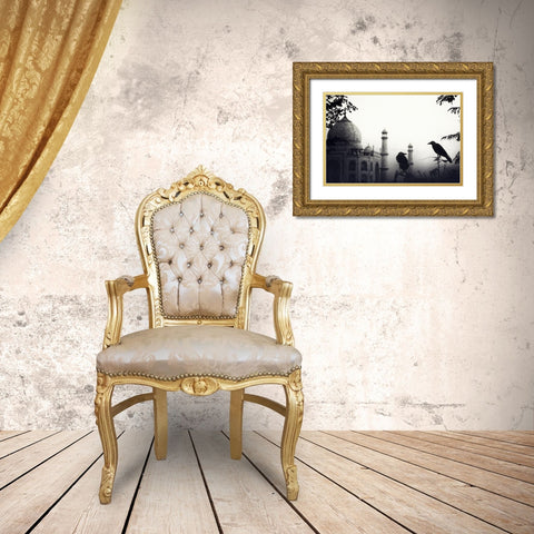 Story About 2 Lovers Gold Ornate Wood Framed Art Print with Double Matting by Flour, Piet