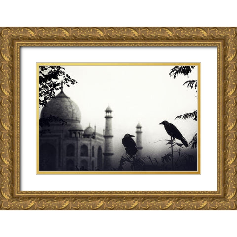 Story About 2 Lovers Gold Ornate Wood Framed Art Print with Double Matting by Flour, Piet