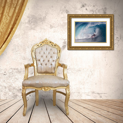 A Wave Player Gold Ornate Wood Framed Art Print with Double Matting by Chang, Cheng