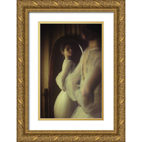 Mora Gold Ornate Wood Framed Art Print with Double Matting by Russocka, Magdalena