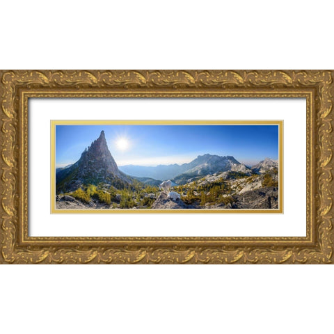 Enchantment: Prusik Pass Panorama Gold Ornate Wood Framed Art Print with Double Matting by Deng, Yumian
