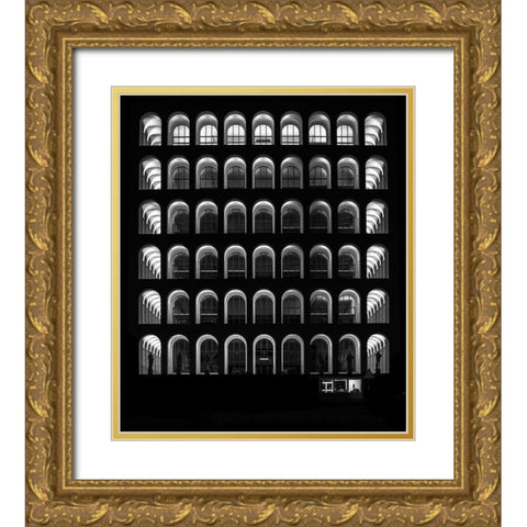 Palazzo Della Civiltan Italiana Gold Ornate Wood Framed Art Print with Double Matting by Rosanova, Marco