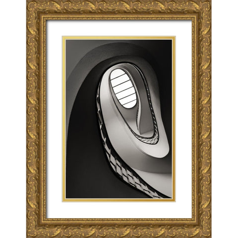 Up Gold Ornate Wood Framed Art Print with Double Matting by P Neto, Filipe