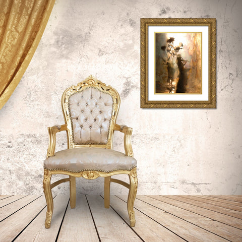 Music Of Light And Shadow Gold Ornate Wood Framed Art Print with Double Matting by Morozov, Andrey