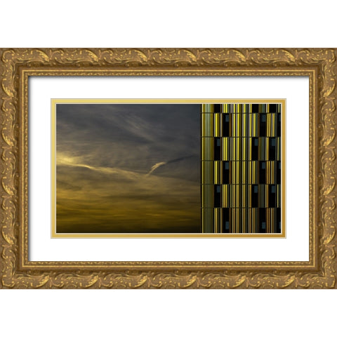 Evening Glow Gold Ornate Wood Framed Art Print with Double Matting by Claes, Gilbert