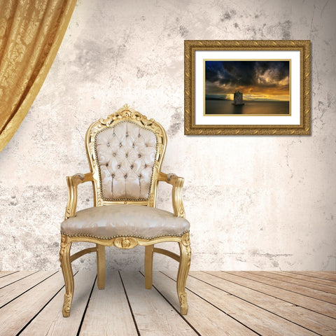 Storm Coming... Gold Ornate Wood Framed Art Print with Double Matting by Browko, Krzysztof