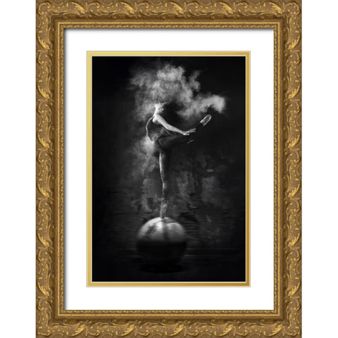 Dance On Ball Gold Ornate Wood Framed Art Print with Double Matting by Bunjamin, Antonyus