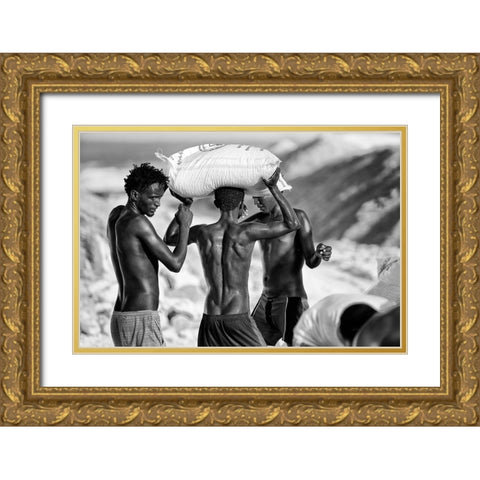 Salt And Sweat Gold Ornate Wood Framed Art Print with Double Matting by Cole, Trevor