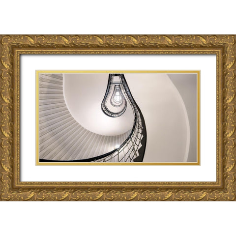 Tribute To Thomas Alva Edison Gold Ornate Wood Framed Art Print with Double Matting by M. Garcia, Jesus