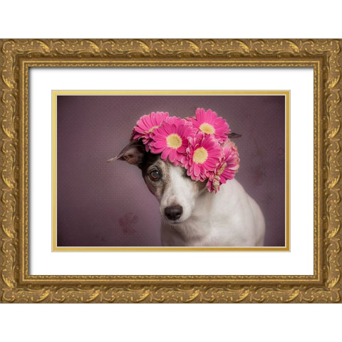 Mrs. Spring Gold Ornate Wood Framed Art Print with Double Matting by Willers, Heike