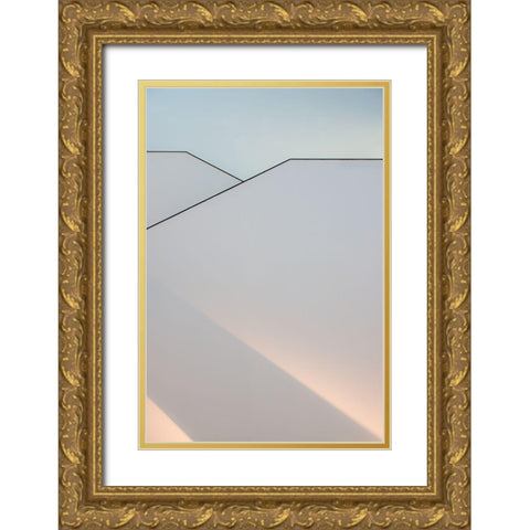 The Play Of Light. Gold Ornate Wood Framed Art Print with Double Matting by Van Son, Greetje
