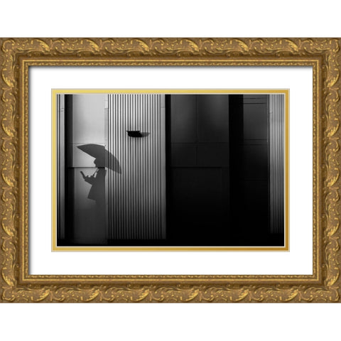 The Shadow Side Gold Ornate Wood Framed Art Print with Double Matting by Hashimoto, Tetsuya