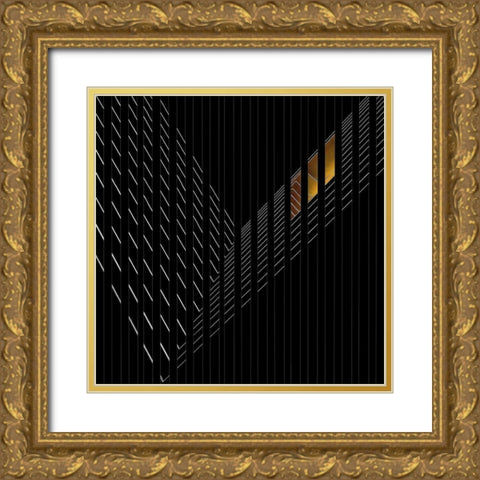 Light Rail Gold Ornate Wood Framed Art Print with Double Matting by Claes, Gilbert