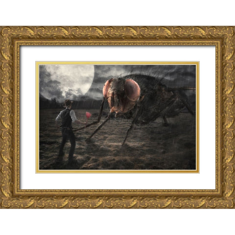 The Duel Gold Ornate Wood Framed Art Print with Double Matting by Kiciak, Christophe