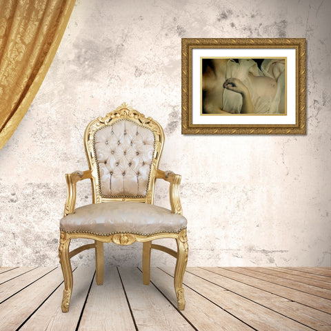 Womanhood Gold Ornate Wood Framed Art Print with Double Matting by Mest, Olga