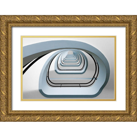 Before The Climb Gold Ornate Wood Framed Art Print with Double Matting by Van De, Jeroen