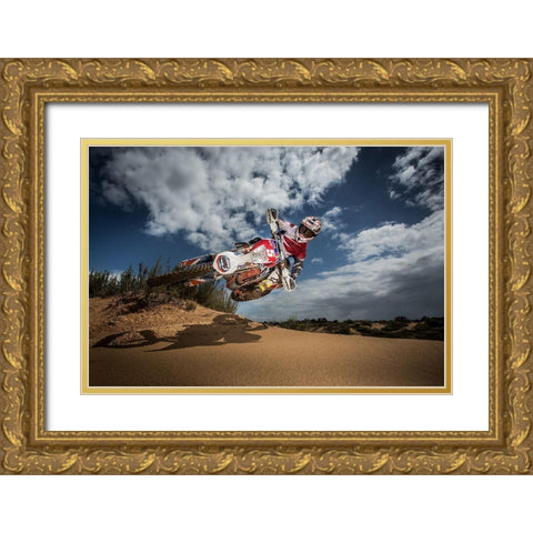 Knocked Up Gold Ornate Wood Framed Art Print with Double Matting by Amos, Nir