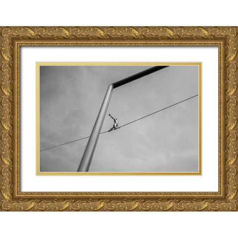 The Acrobat Gold Ornate Wood Framed Art Print with Double Matting by L., Alessandro