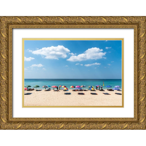 Beach Gold Ornate Wood Framed Art Print with Double Matting by Papadakis, Spyros