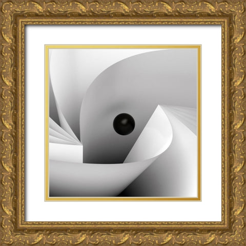 Big Eye Gold Ornate Wood Framed Art Print with Double Matting by Bunjamin, Antonyus