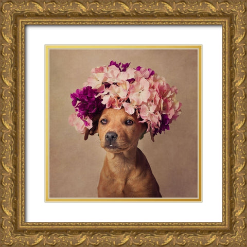 Lady Gold Ornate Wood Framed Art Print with Double Matting by Swarek, Tammy