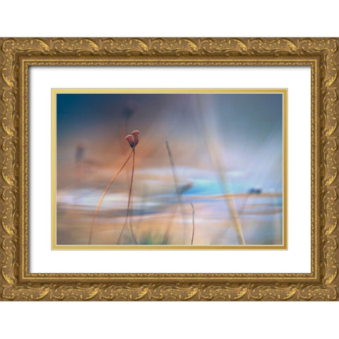 April Love Gold Ornate Wood Framed Art Print with Double Matting by Marthinussen, Willy