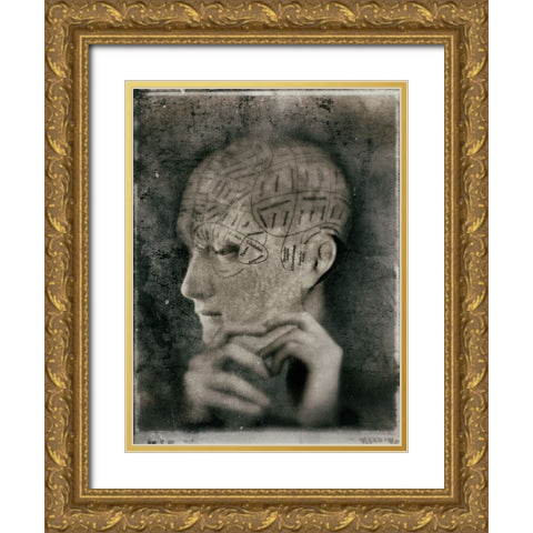 Dans Lintimate Gold Ornate Wood Framed Art Print with Double Matting by Hummel, Jeffrey