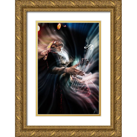 Like A Turbulence Gold Ornate Wood Framed Art Print with Double Matting by Nakamatsu, Kenji