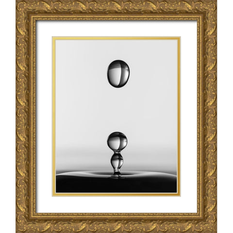 Water Drops Gold Ornate Wood Framed Art Print with Double Matting by Hammer, Jacqueline