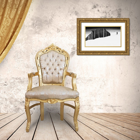 How Do You Fall In Love Gold Ornate Wood Framed Art Print with Double Matting by Correia, Rui