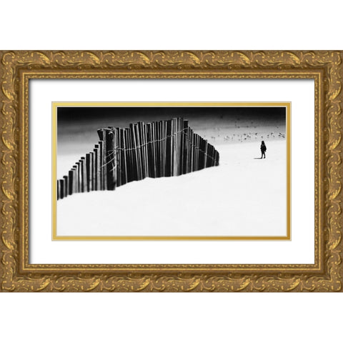 How Do You Fall In Love Gold Ornate Wood Framed Art Print with Double Matting by Correia, Rui