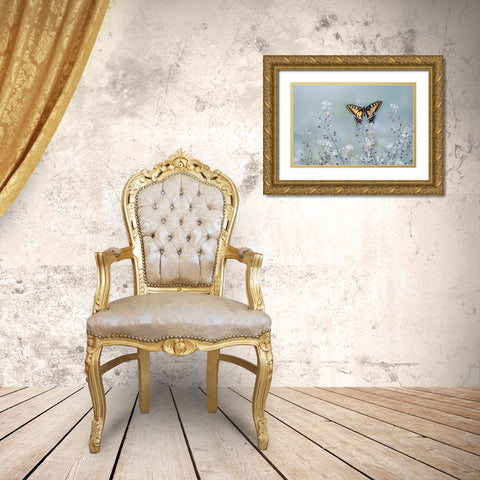Swallowtail Beauty Gold Ornate Wood Framed Art Print with Double Matting by Sabol, Petar