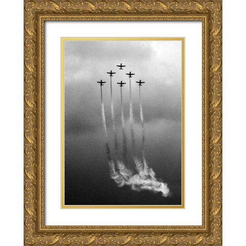 Six on Cloud Gold Ornate Wood Framed Art Print with Double Matting by Bunjamin (Abe), Antonyus