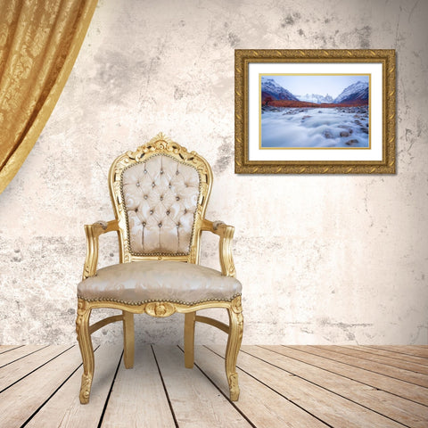 Flowing Dreams Gold Ornate Wood Framed Art Print with Double Matting by Fan, John